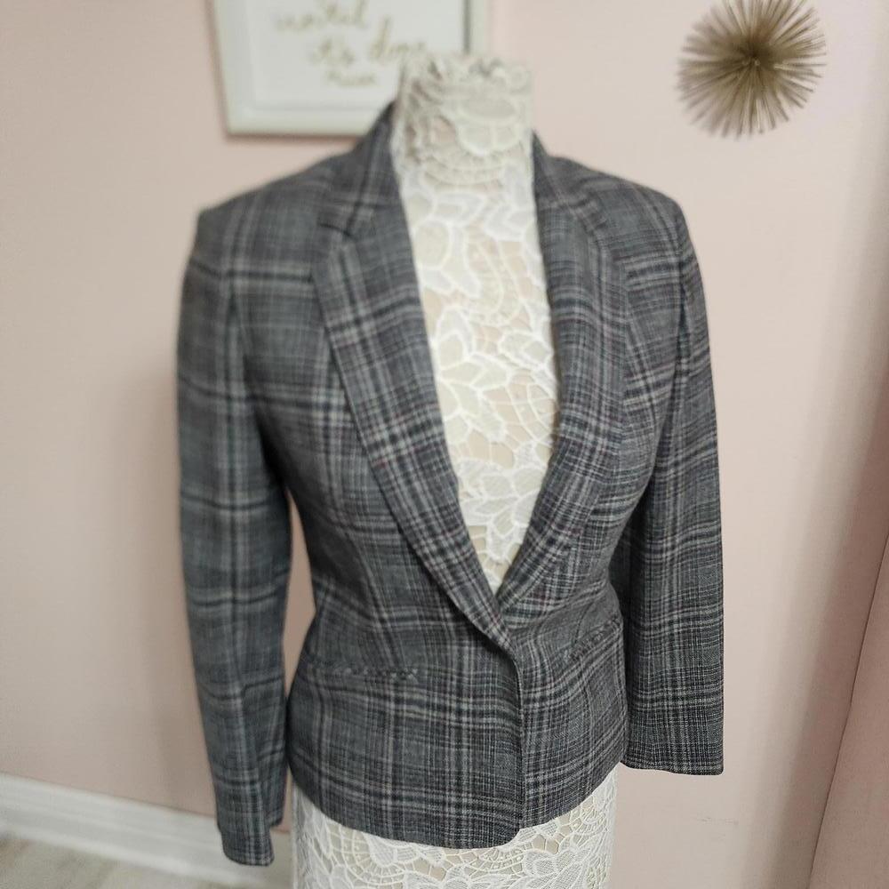 Flawless Vintage Pendleton Blazer Jacket skirt suit set grey burgundy S M?